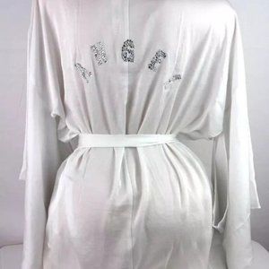 Dream Angels Satin Kimono Robe "ANGEL" Bling